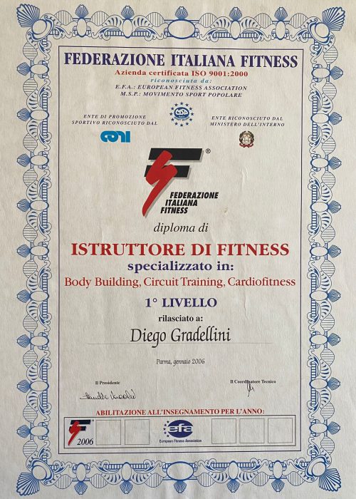 ISTRUTTORE DI FITNESS